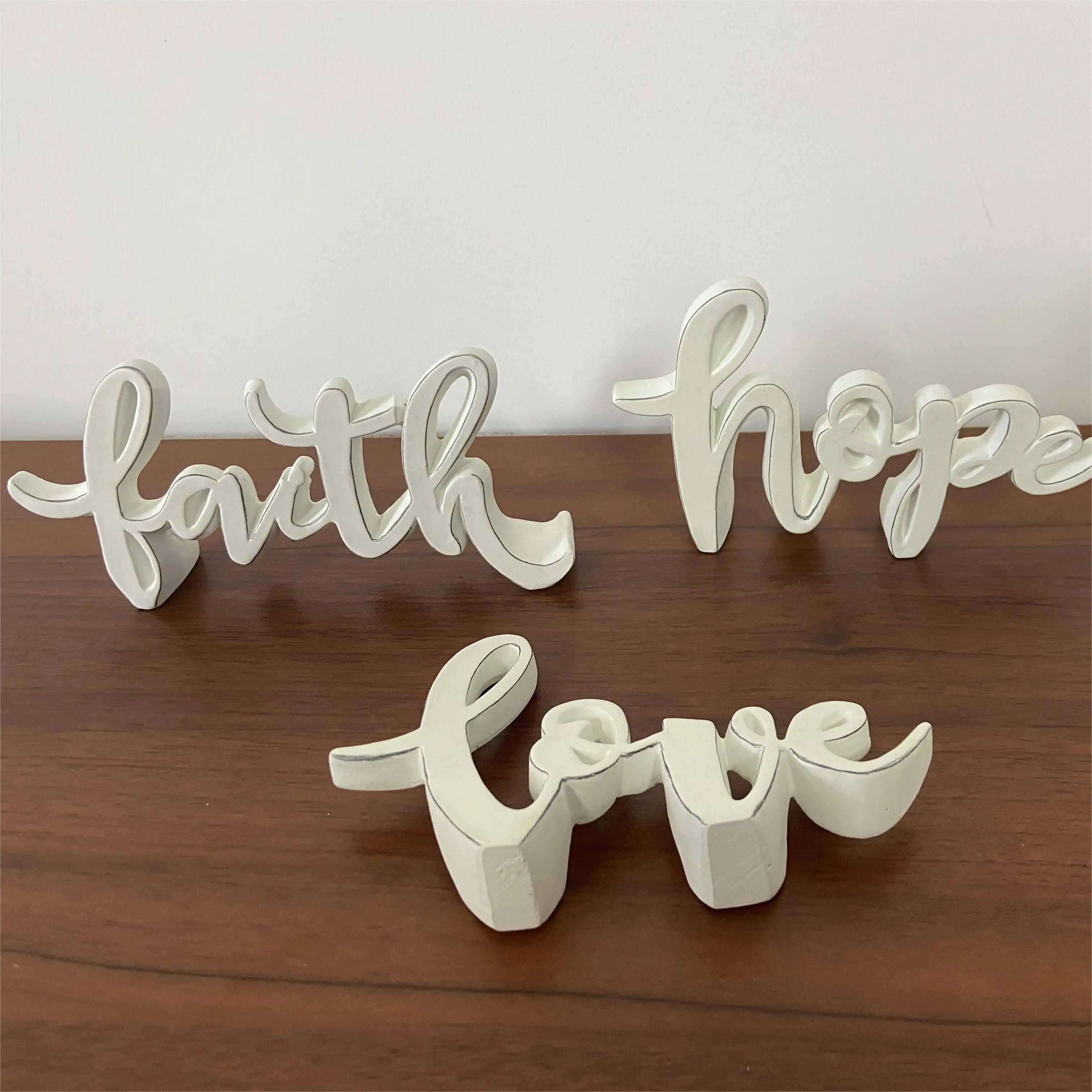 Love Word Art Red Resin Home Decor for Display