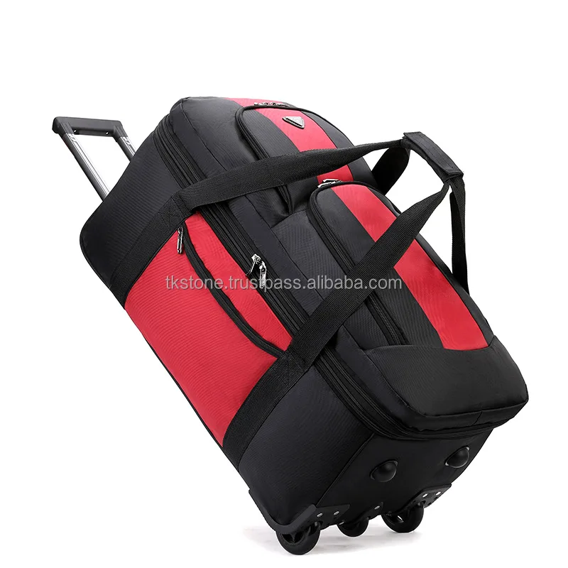 Unisex Quality Oxford Polyester Sports Luggage Leisure Gym Travel Trolley rolling Bag Popular Trend for Outdoor Vietnam Made
