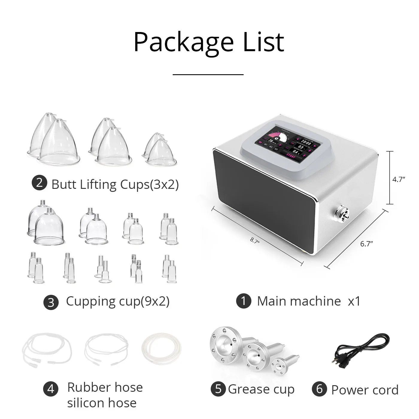 Body Massage Vacuum Therapy Breast Enlargement Lymph Detox Breast Lifting Beauty Equipment Machine