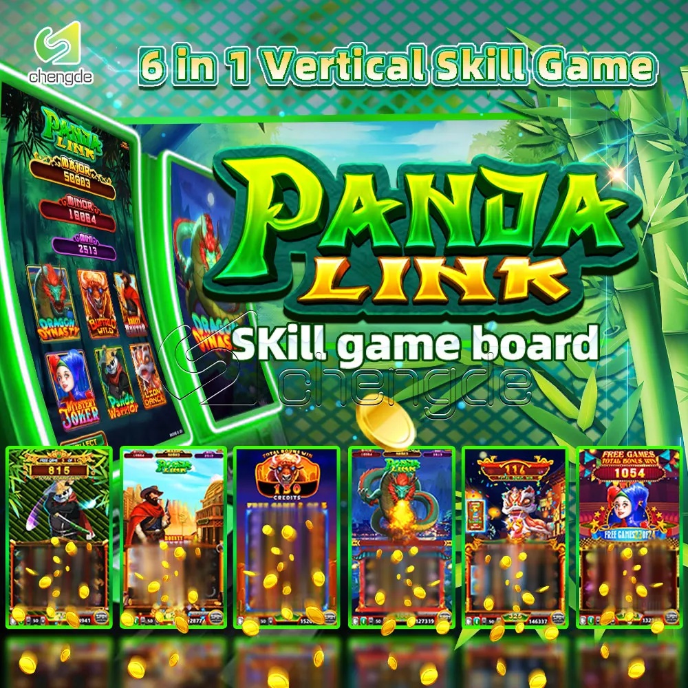 Custom Dragon Skill Game Board Panda Link 32 43 55 Inch Vertical Arcade Game Machine Skill Game Machine Cabinet