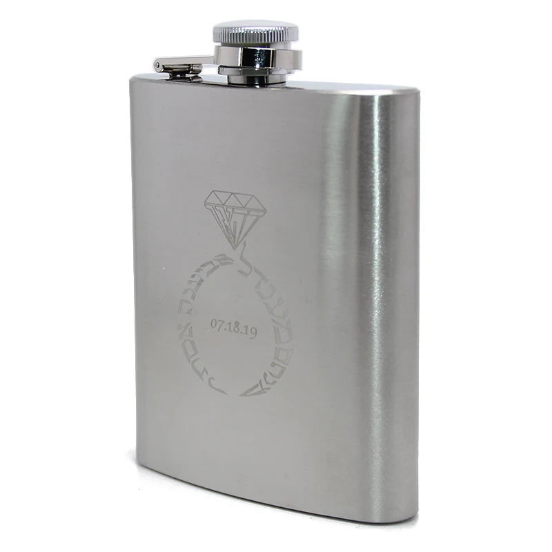 7oz Hot Liquor Whisky Alcohol Hip Flasks Stainless Steel Bottle Laser Engraved Logo Personalized Gifts Custom Hip Flask