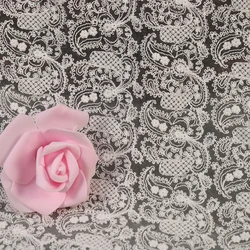 hot sale polyester embroidered flower tulle mesh lace fabric for women wedding dress