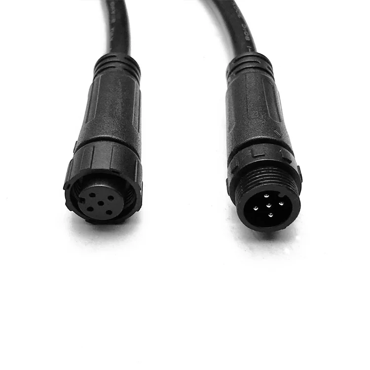 Waterproof Ip65 Ip67 Ip68 RGB Single Plug With Screw And Nut Led Male Female Connector
