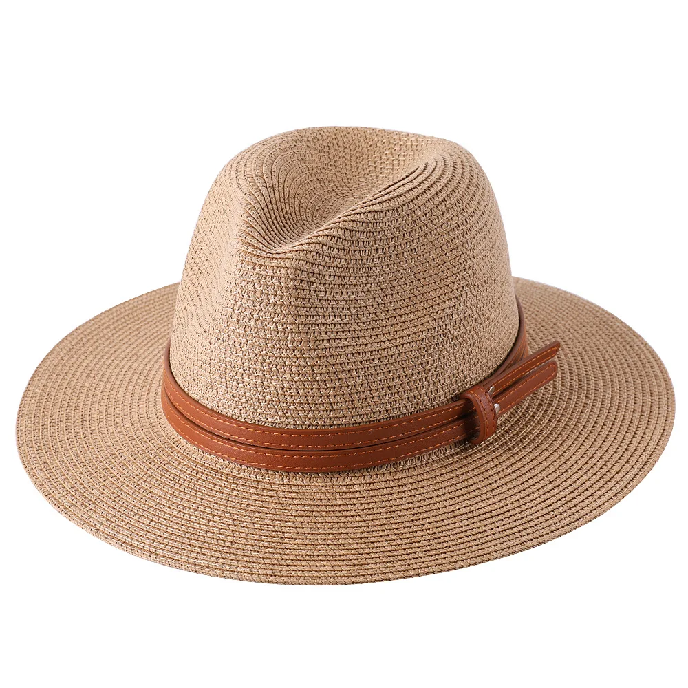 Panama Straw Hat Summer beach vacation sunshade straw hat fashion Jazz top hat for women men