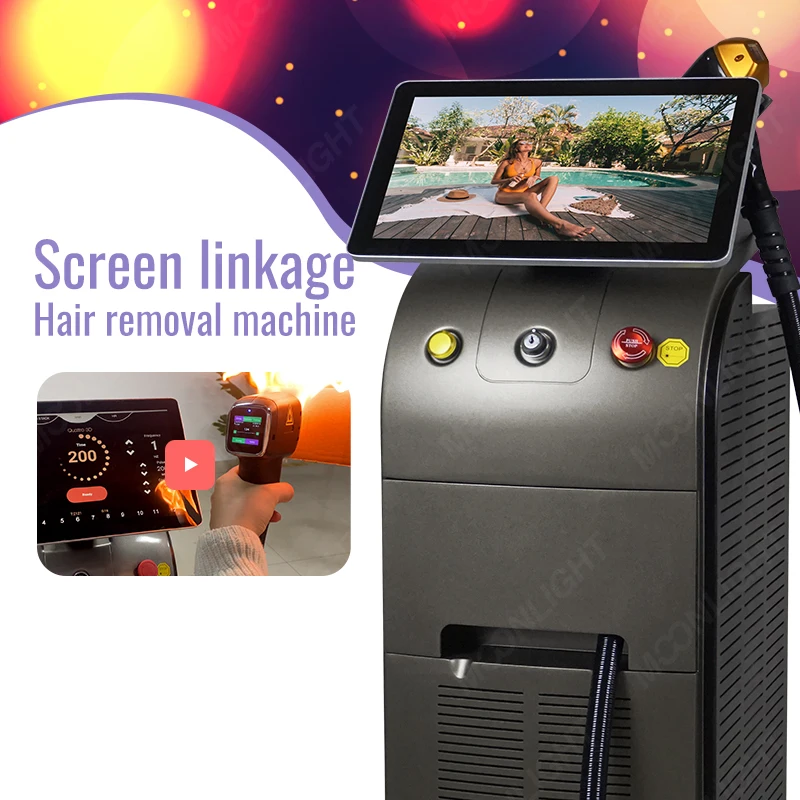 Medical Depilation Ice Titanium Diode Cooling Gel Laser Model Platinum 3 Wellen Machine Hair Removal Standing Stationary 4000W