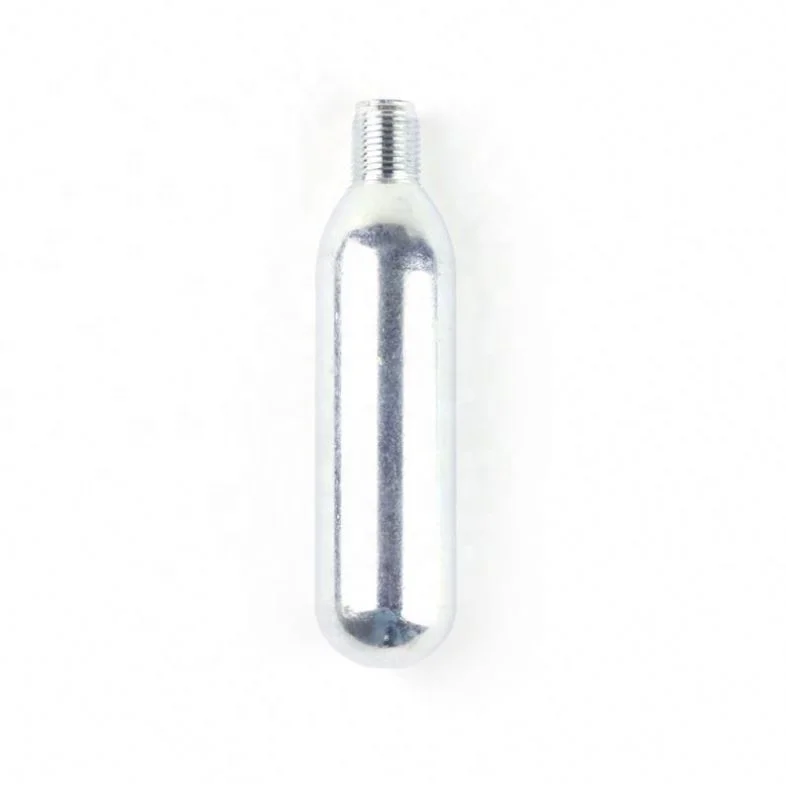 Food grade 45Cc/33G Small CO2 Gas Cylinder With 5/8-18UNF Screw Neck For Motor/Marine/Equestrian Life Jacket