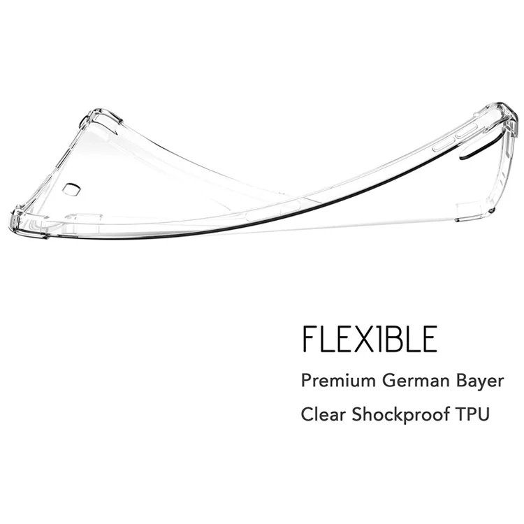 Colorful clear Shockproof Four Corners Drop-Resistant Flexible Soft Transparent Clear TPU Tablet case for ipad