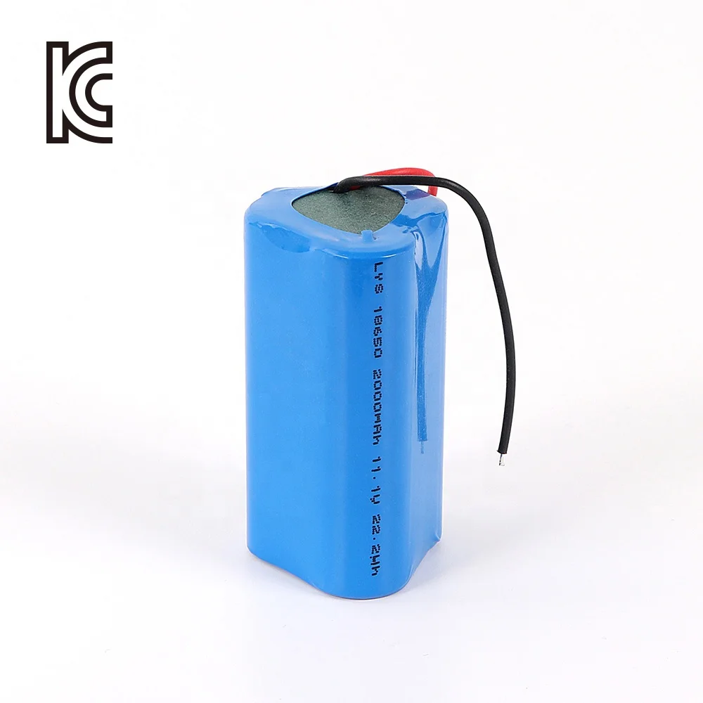 2000mah 11.1V 22.2Wh Lithium ion  18650 Rechargeable Battery Pack