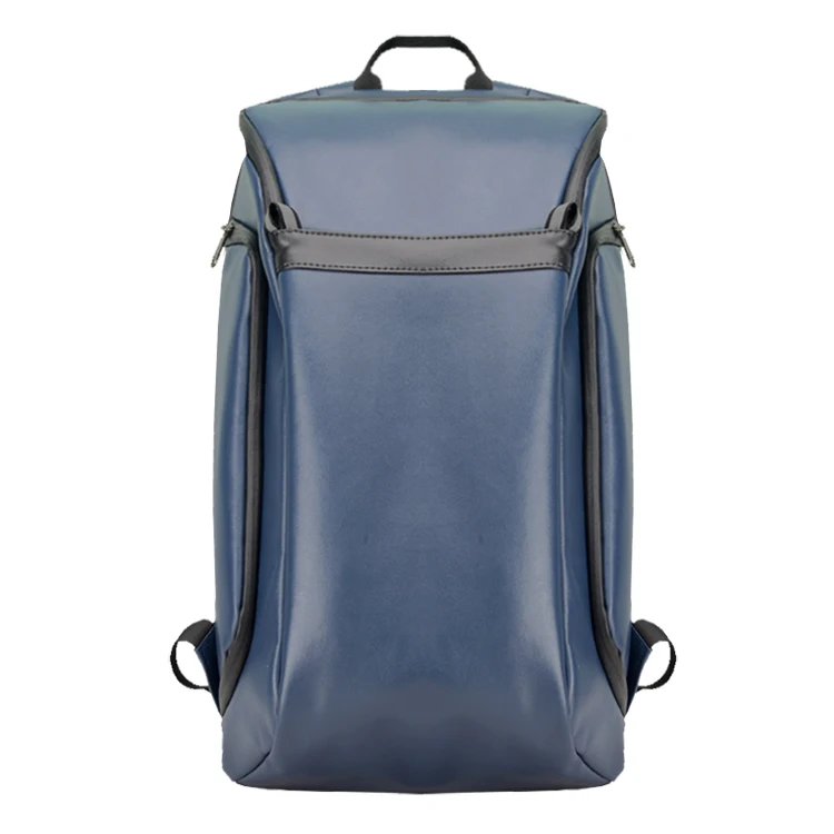 Custom design branded leather backpack bag waterproof bicycle backpack laptop men business hardshell backpack