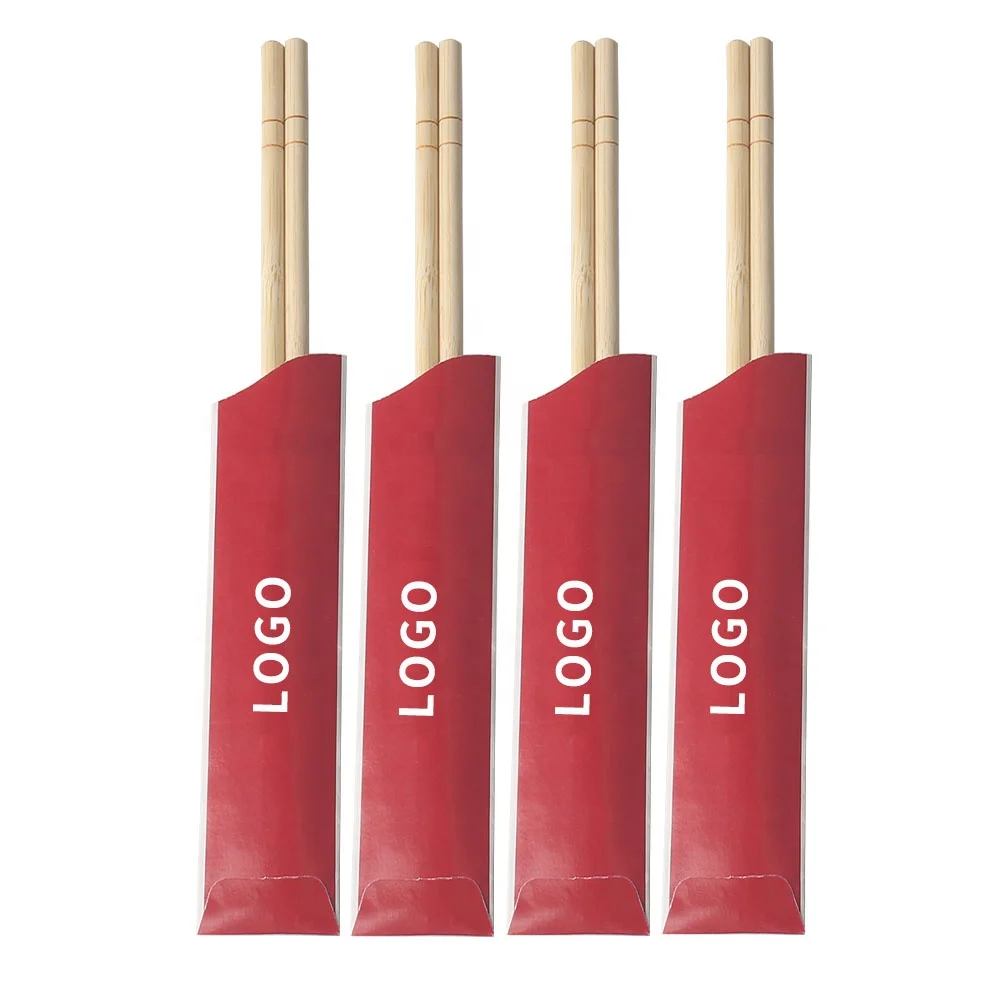 High-Quality Natural Smooth Surface Individually Wrapped Bamboo Modern Chopsticks for Asian Cuisine