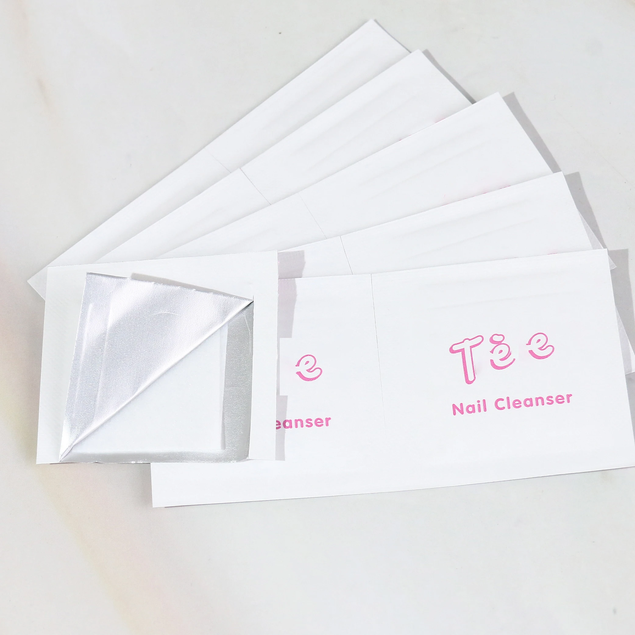 Custom Design Nail Cleanser Single Pack Wipes 70% Isopropyl Alcohol Prep Pads