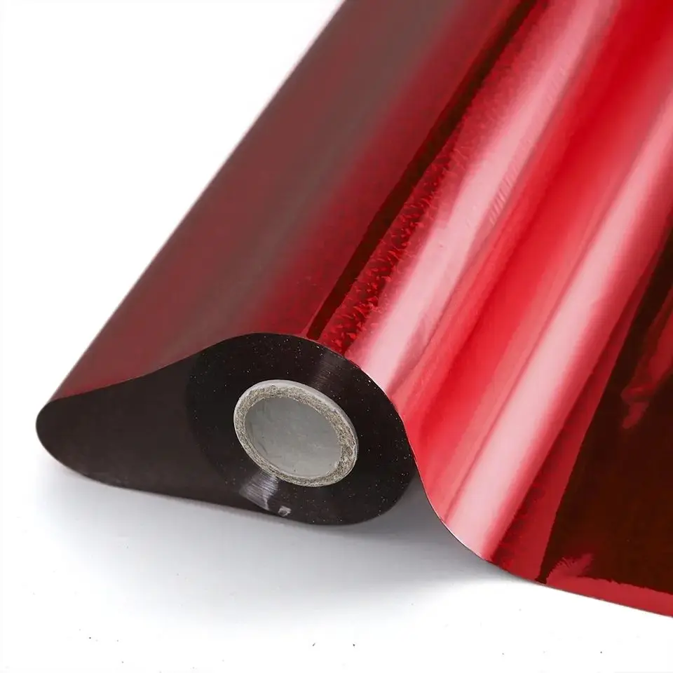 Wholesale red hot stamping aluminum foil paper laminating film