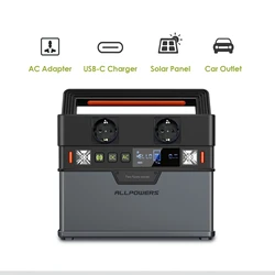 European Version 300W/500W/700W Solar Power Station Off Grid Home Solar Power System for Outdoor Emergency Use Power Banks