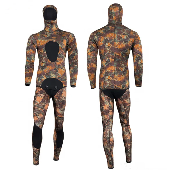 5mm CR Open cell neoprene protective chest reinforcement como long john spearfing wetsuit