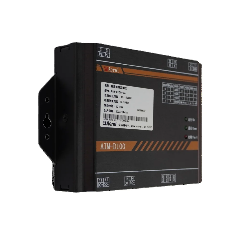 Acrel IMD AIM-D100-CA DC 0-1000V Insulation Monitor Device for DC charging pile with RS485 Modbus RTU