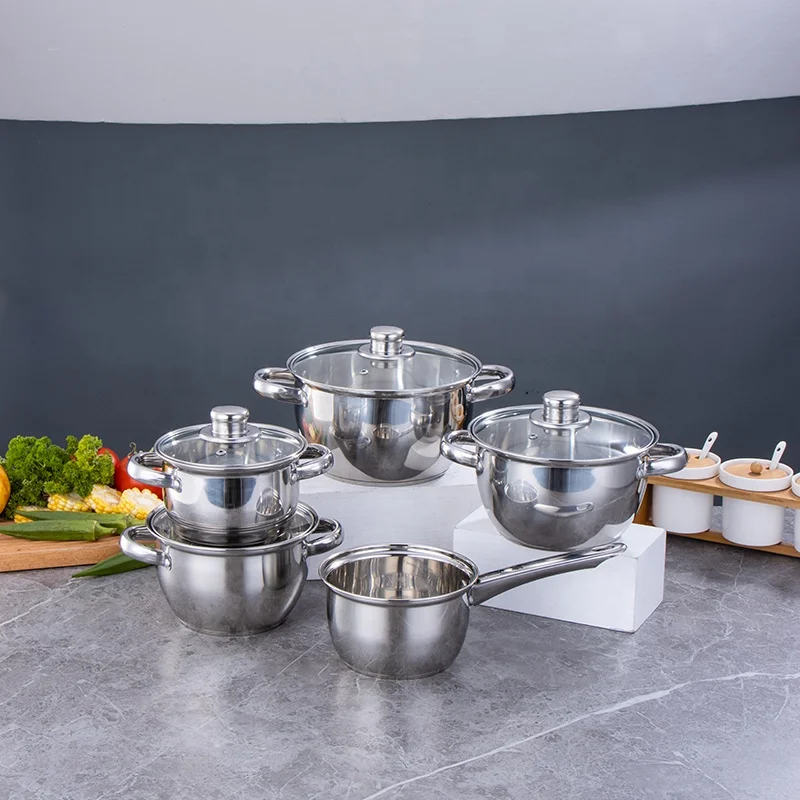 Support OEM/ODM cookware sets Pots Stainless Steel Kitchen Electric Big Chinese Cooking Pot Set