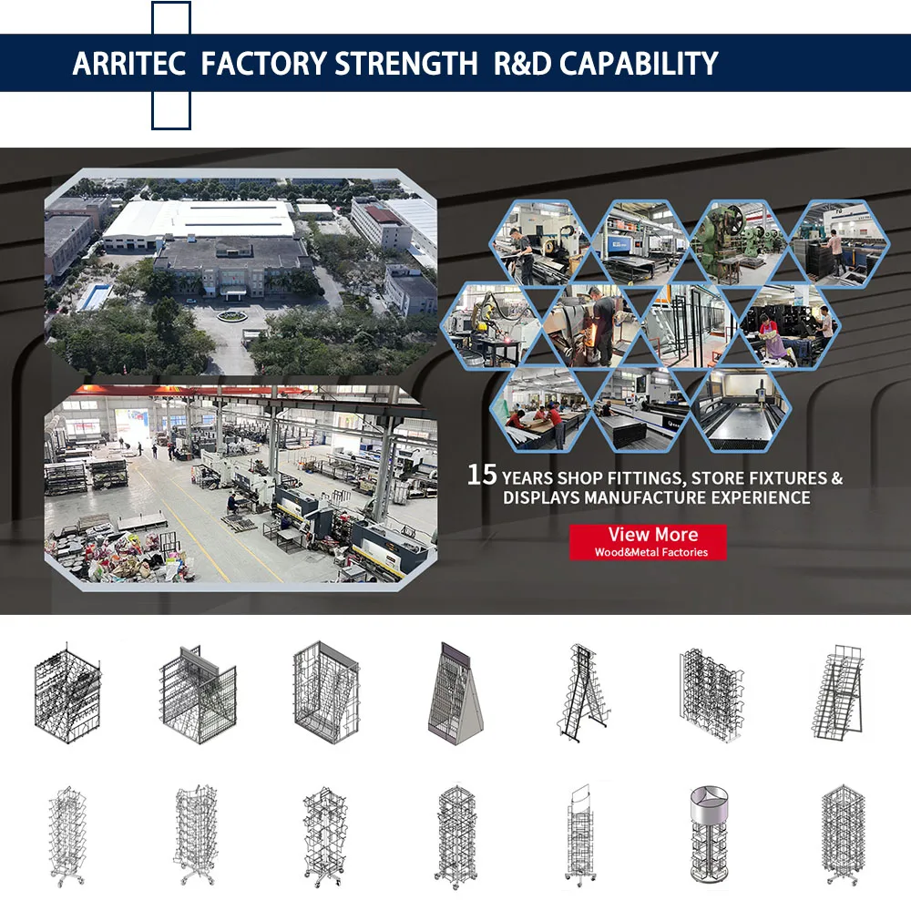 Metal Wire display stand metal display rack for chips