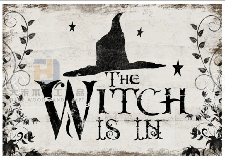 High Quality Wooden Board Plaques Crafts for Halloween Home Party Porch Hanging Decoration Door Wall Signs
