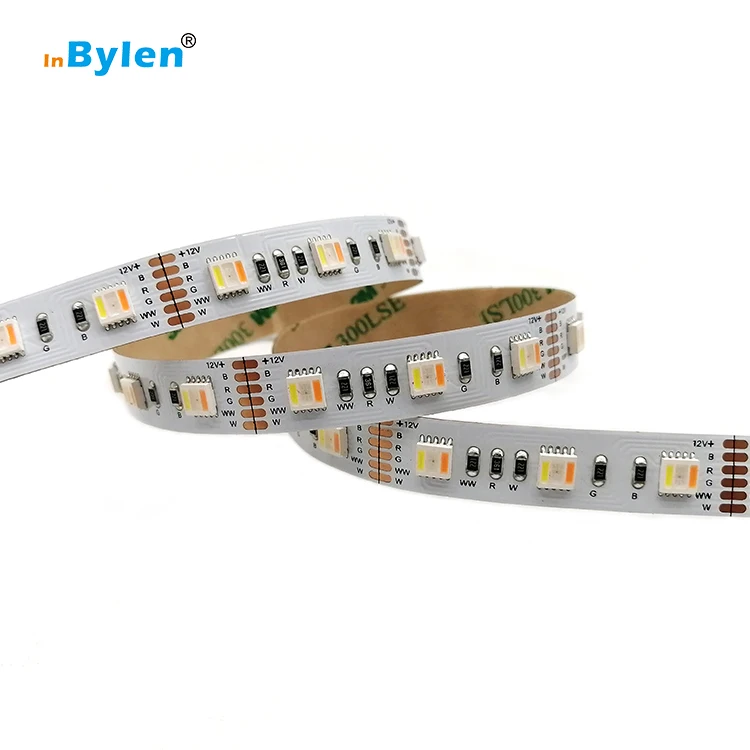 2022 New 24V RGBWW LED Strip Light CCT Dimming Tape Light RGB Shenzhen 480 Led Led Strip Light Bluetooth 20 M PCB Landscape 1000