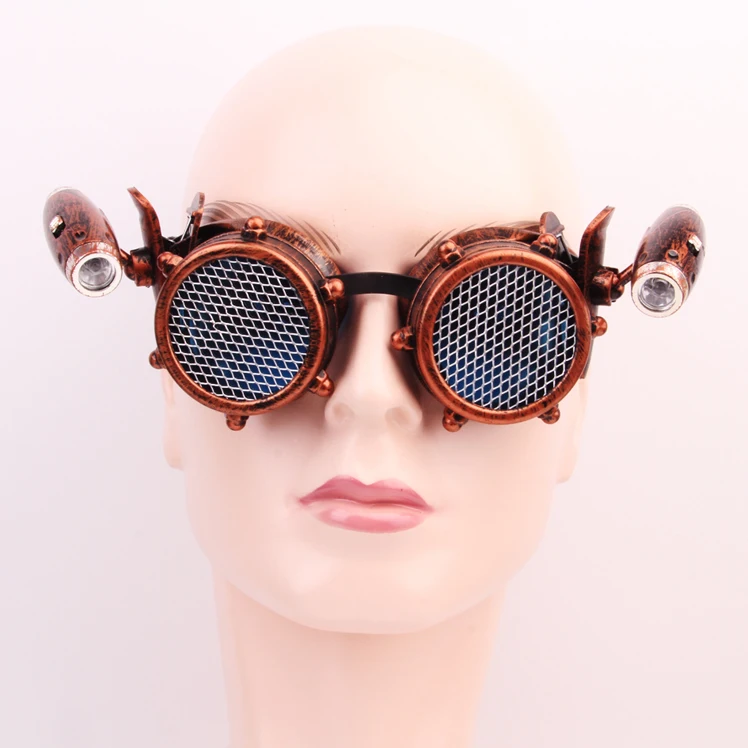Rave Party Steampunk Goggles Vintage Sunglasses Steampunk Goggles With Barbed Wire Lens LED Party Goggles