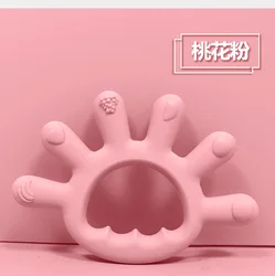 Wholesale Baby Diy Silicone Teethers Teething Silicone Chew Toys Teether Teething Gift Set   Fitness Six Finger Silicone Teether