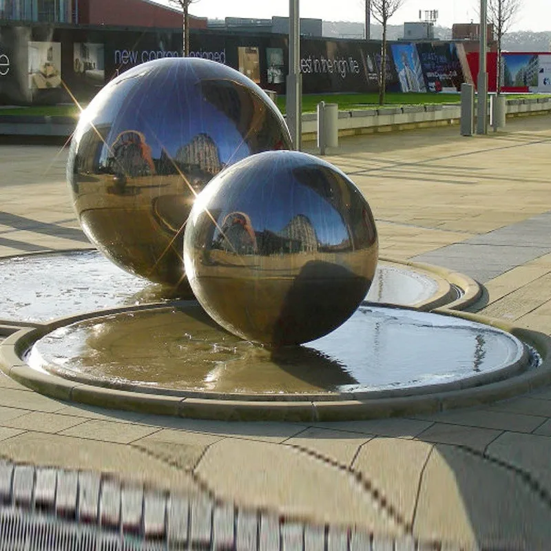 New Design Large metal ball Stainless steel water feature spheres