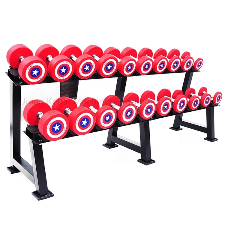 commercial grade gym equipment PS-D37 CPU red fitness dumbbell for indoor use