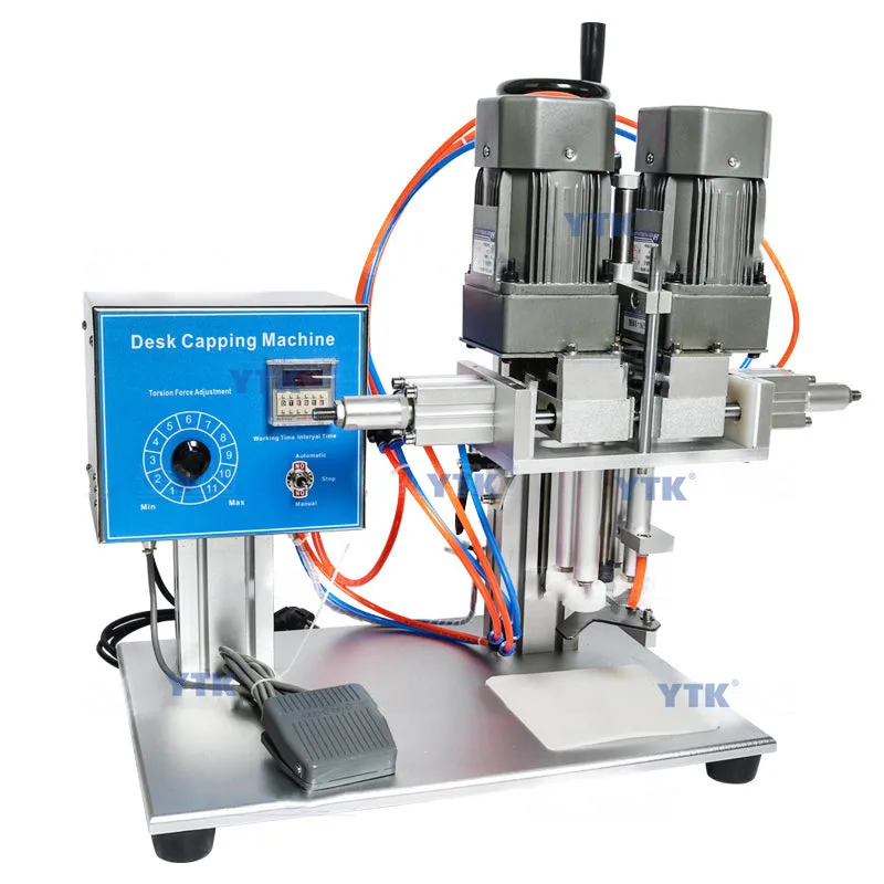 YASON Desktop Trigger Cap Capper Twist Sealing Plastic Glass Dropper Spout Pouch Bottle Capping Machine