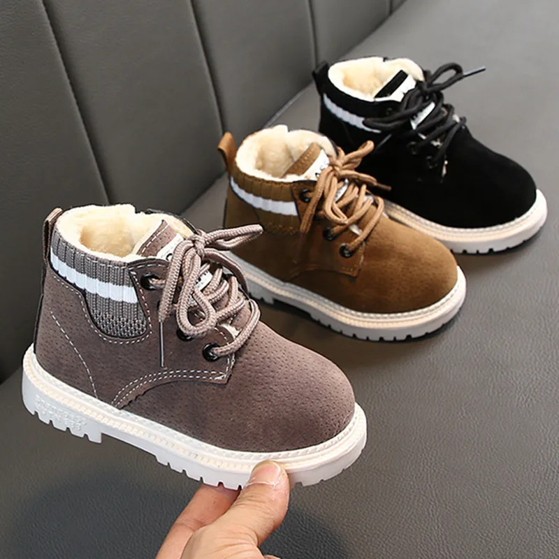 New design winter high quality fashion plush warm children kids boots