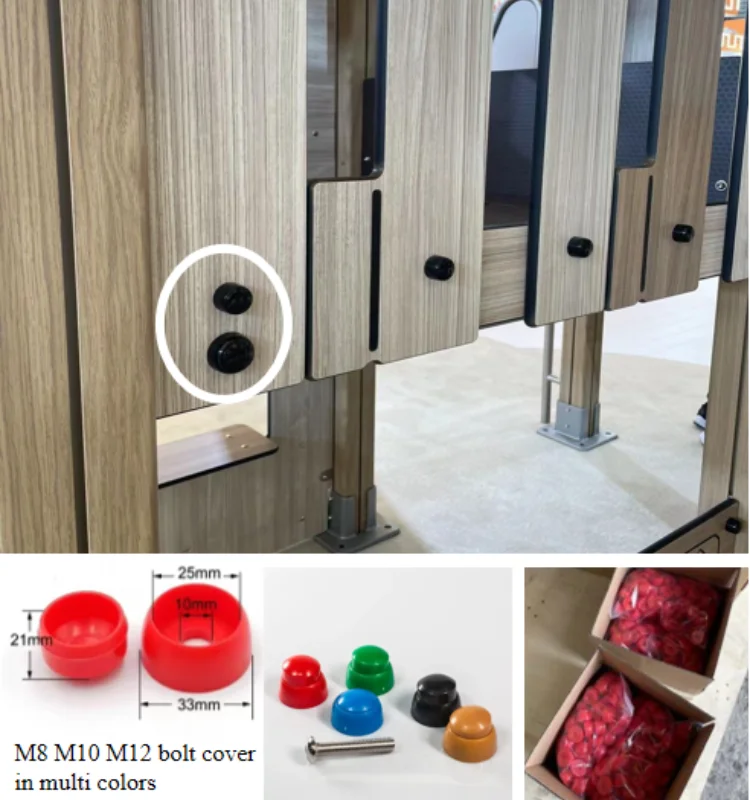 playground equipment accessory M8 M10 M12 bolt cap plastic bolt cover