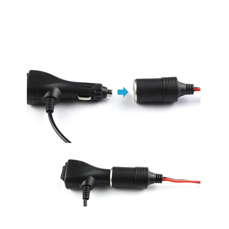 Female Cigarette Lighter Socket Plug - 12V 24V Car Replacement Cigar Cable Connector Adapter Charger Power Cord