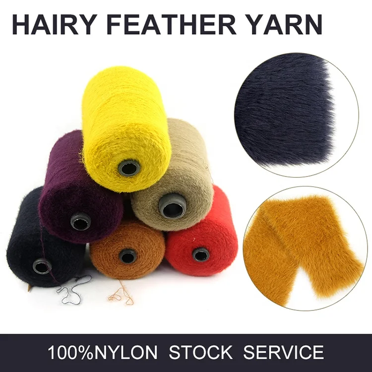 Hot sale hand knitting fancy yarn 100% wool nylon feather yarn for socks scarf sweater