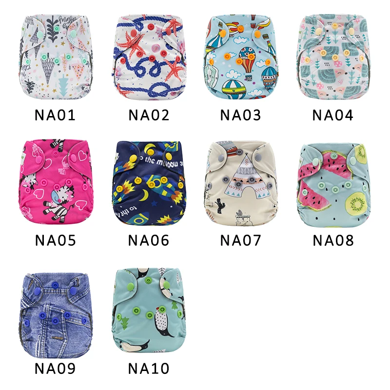 AIO New Born Baby PUL Fashionable Washable Reusable Cloth Diapers Reusable Baby diaper nappy nappies for newborns