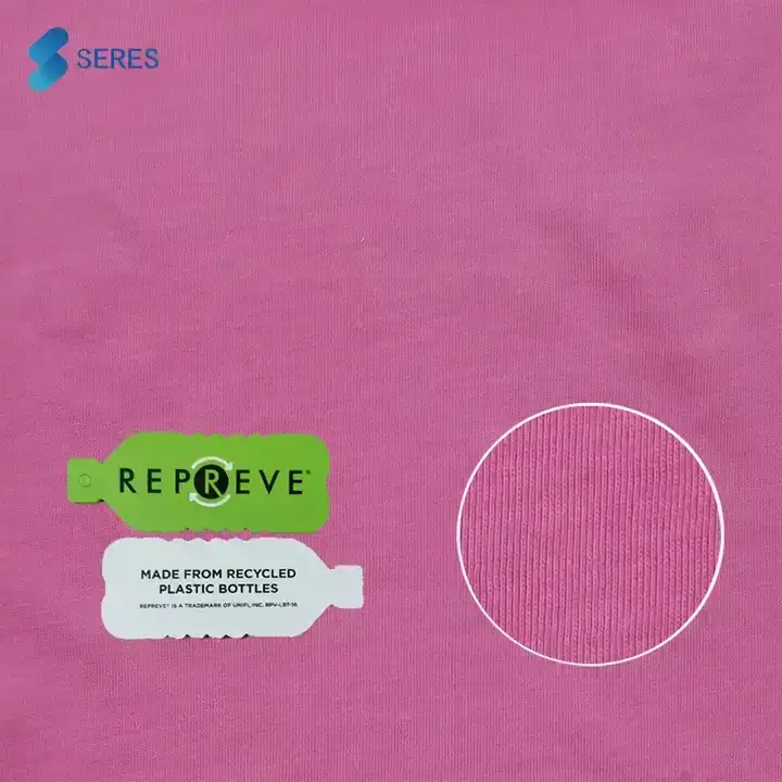 RPET microfiber cotton & polyester fabric cloth recycled eco repreve active wear  leggings t-shirt sportswear swimwear