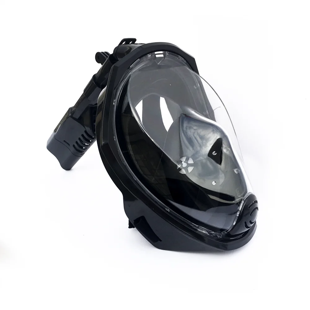 Swim products Panoramic wide view mask dry snorkel set foldable snorkel mask
