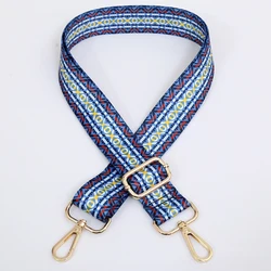 Adjustable 3.8*140 Cm Cotton Cross body Handbag Belt Width 80-140 Cm Bag Shoulder Strap With Silver/Gold Buckle