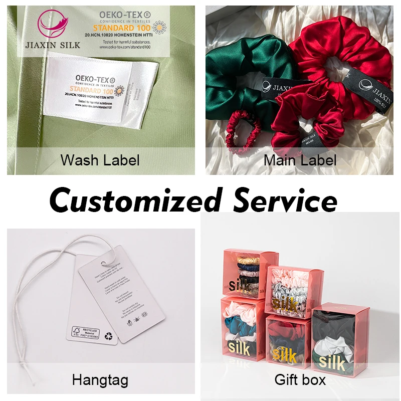 Wholesale custom oversized hair ties mulberry large silk scrunchie