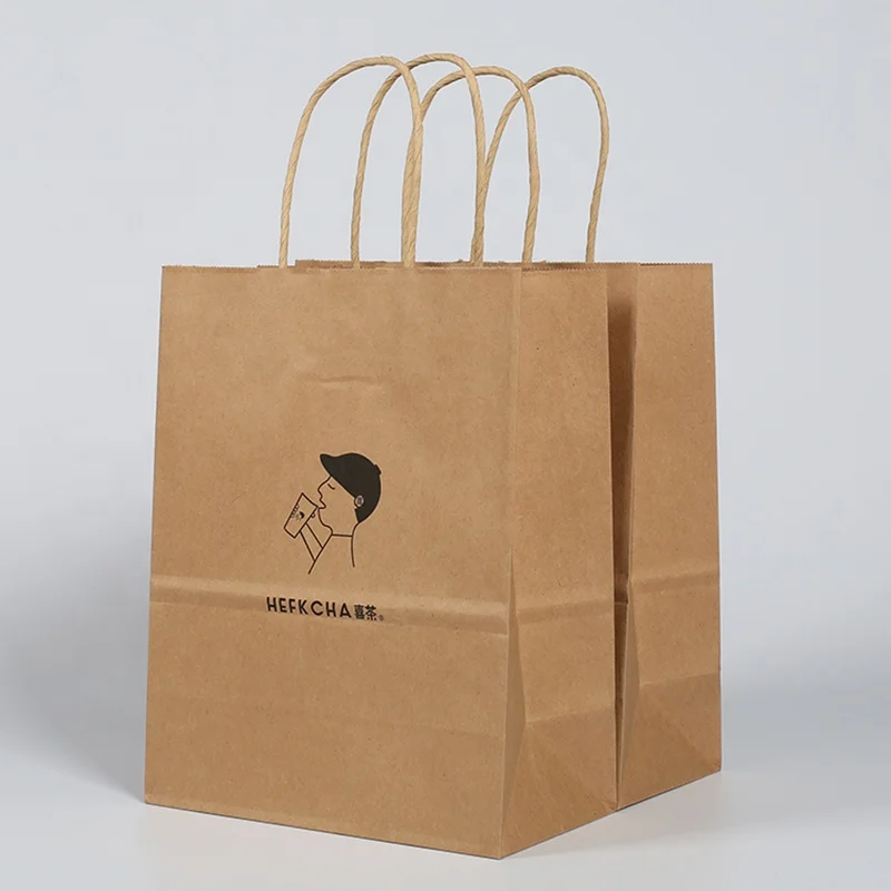 Большие коричневые бумажные пакеты для упаковки