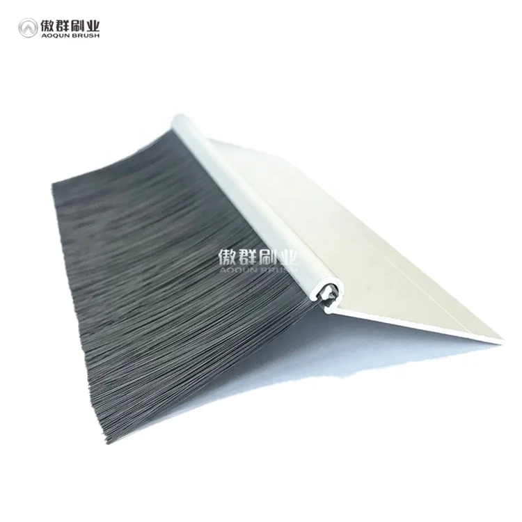 Black Fire Door Sweep Brush Seal