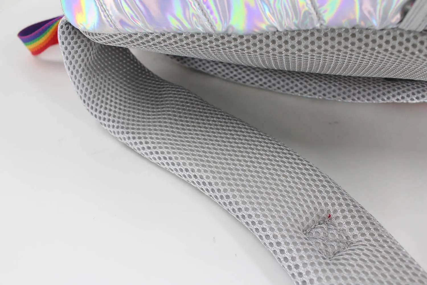 OEM High Quality Elementary School Backpack Holographic Lightweight Kids Teen School Bag Silver