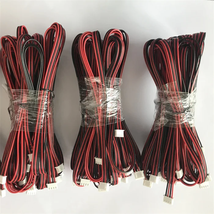 Custom 2468/22AWG 4pins wiring harness 300v red and black connecting wire with tin-plated terminal for auto boat aviation