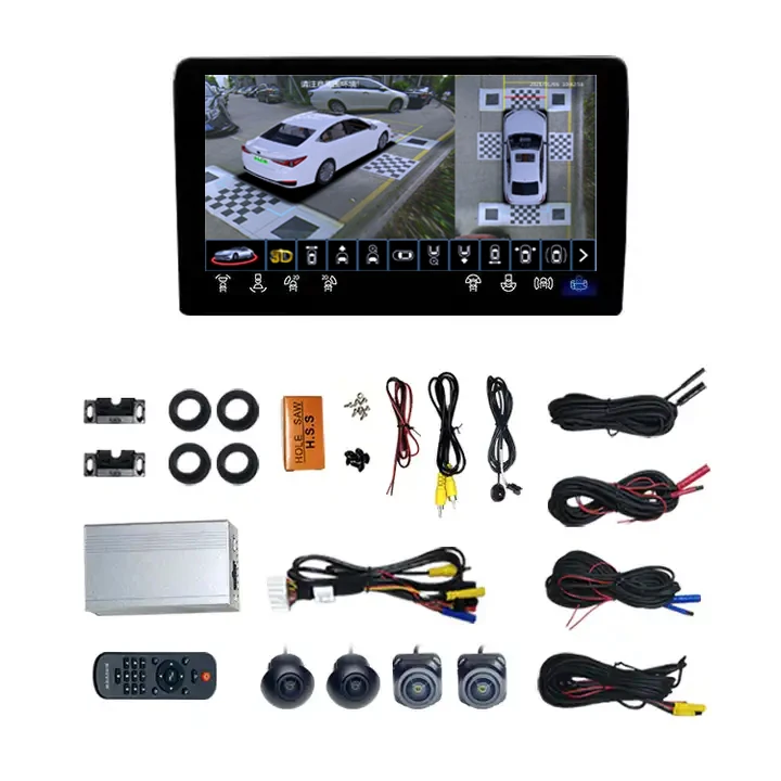 3D 360 panoramic car camera 2D/3D bird eye view AHD car camera 1080P surround view peripheral monitoring 360 car camera