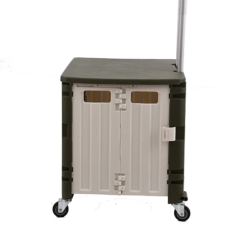 PACK & ROLL FOLDING Grocery  4 Rotate wheels  Mini Plastic Pet Cart Hand Pull Trolley telescope handle for supermarket office