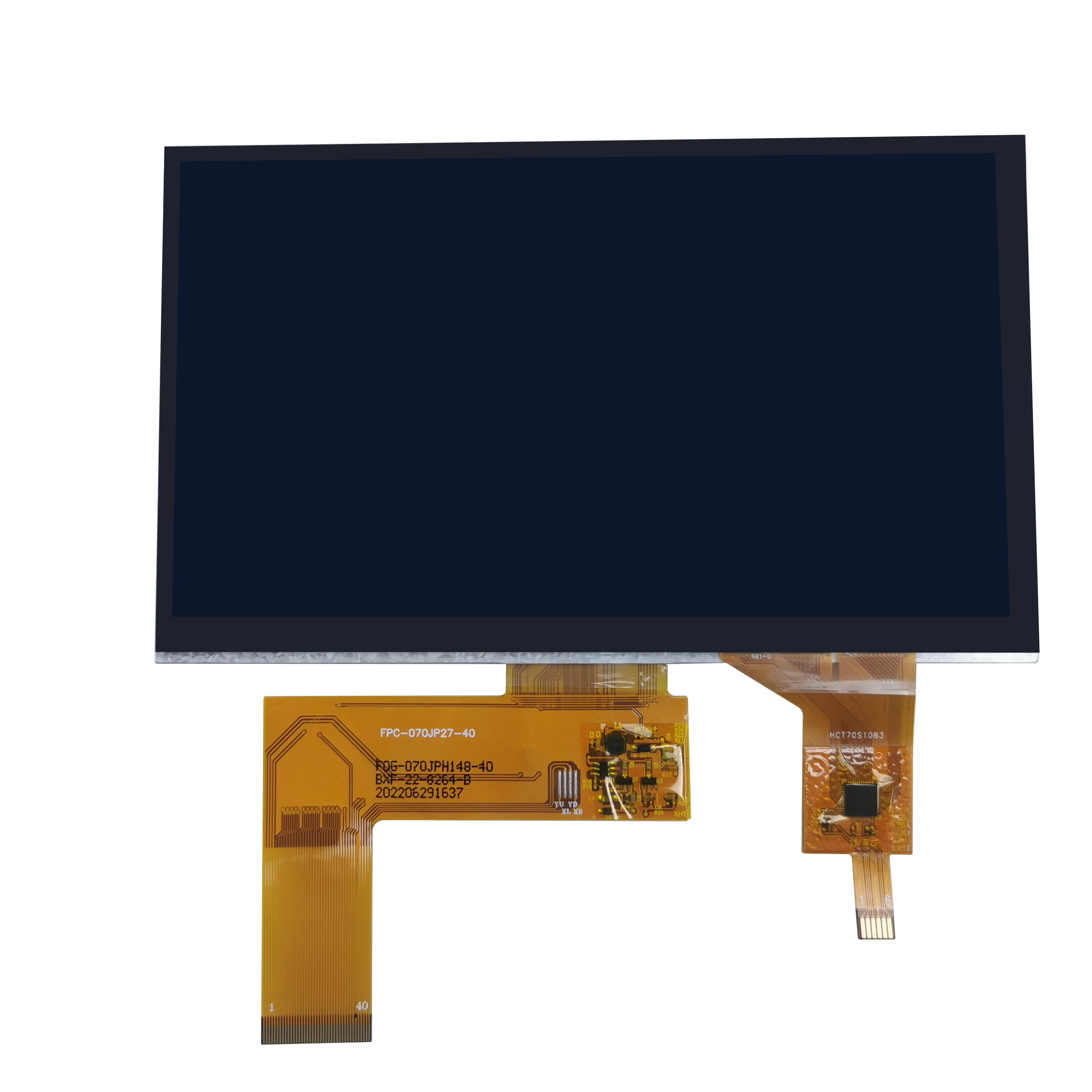7inch tft lcd display capacitive touch screen 800x480 40 pin RGB interface 250 high brightness lcd panel module industry screen