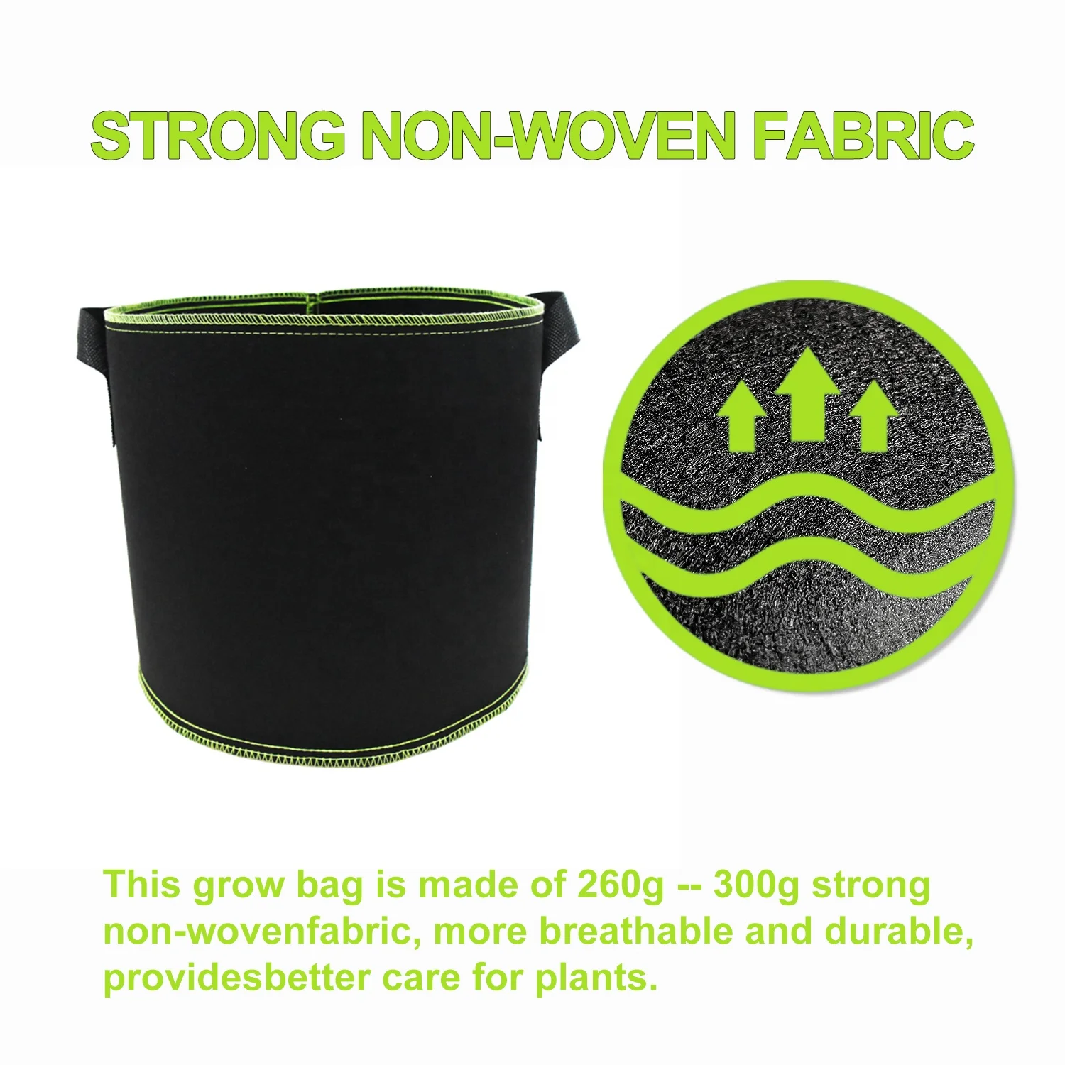 Customized 1 3 5 7 10 20 30 50 100 200 Gallon Planter Grow Bags Aeration Pots Garden Potato Felt Fabric Plant Grow Bags