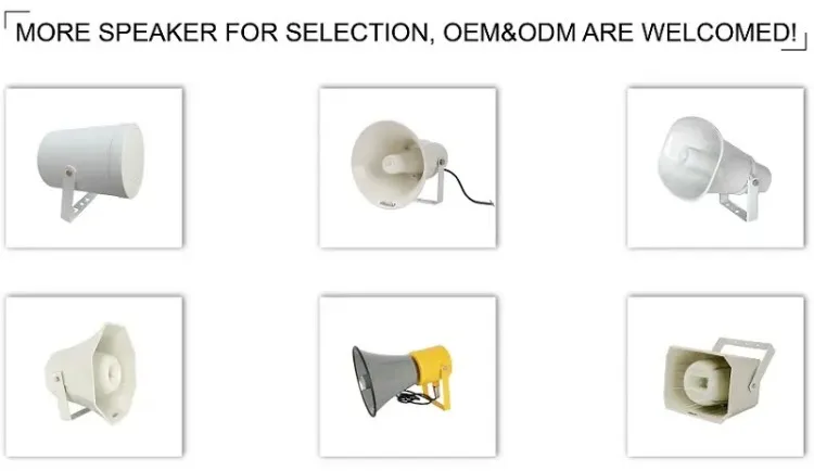 wide frequency range 60w watt pa mini public address system horn speaker for school, stadium,playground,square