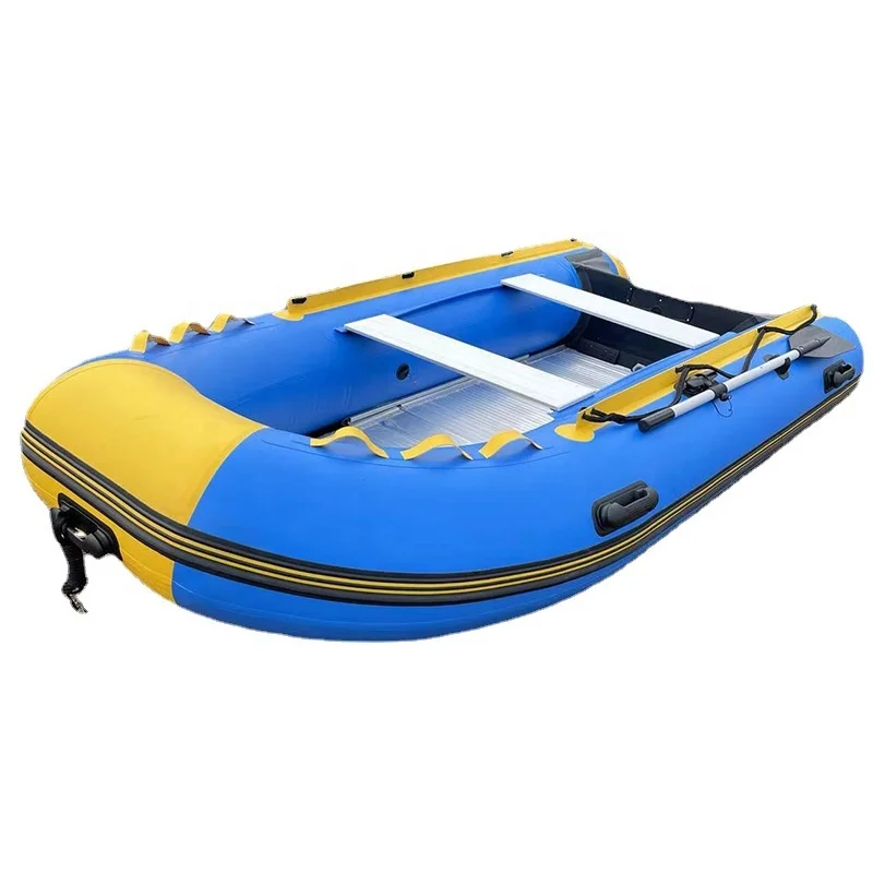 China 0.9mm PVC Inflatable Boat 3.8m Foldable Rowing Boat