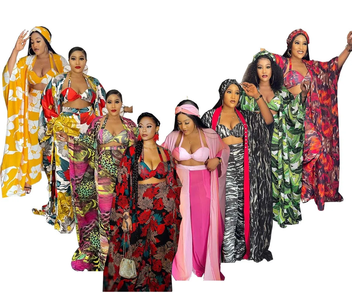 Low Price damit na african fashion polyester two piece set african maxi multicolor print party african dresses