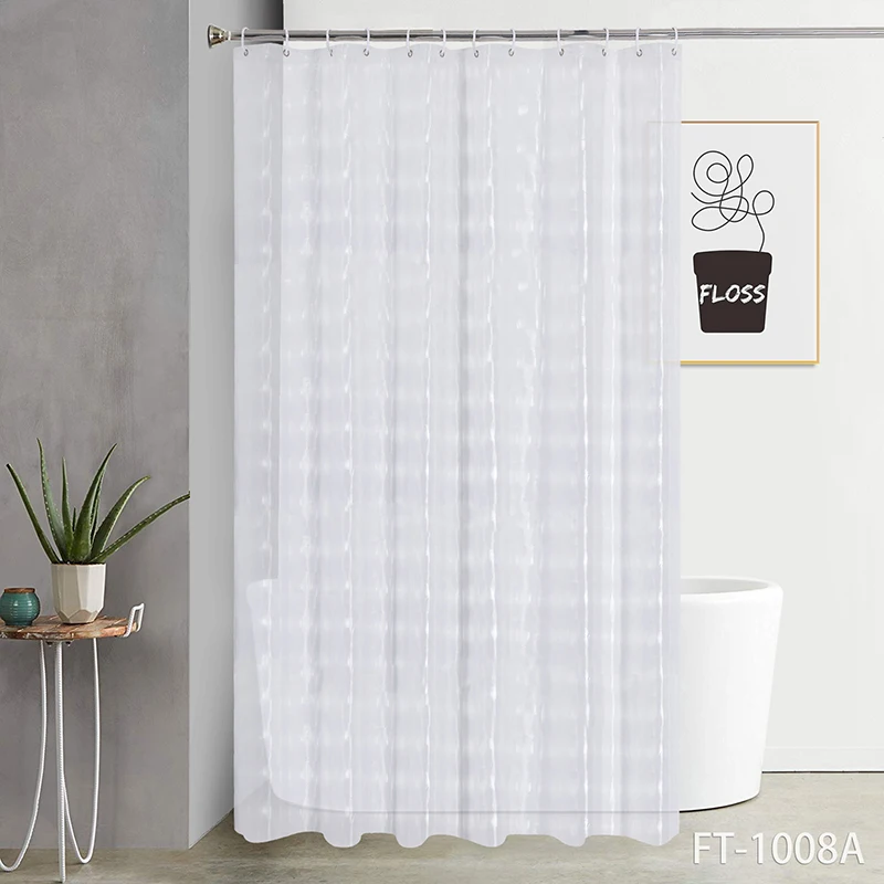 PEVA Waterproof solid color Bathroom shower Curtain/cheap shower curtain/ color changing shower curtain