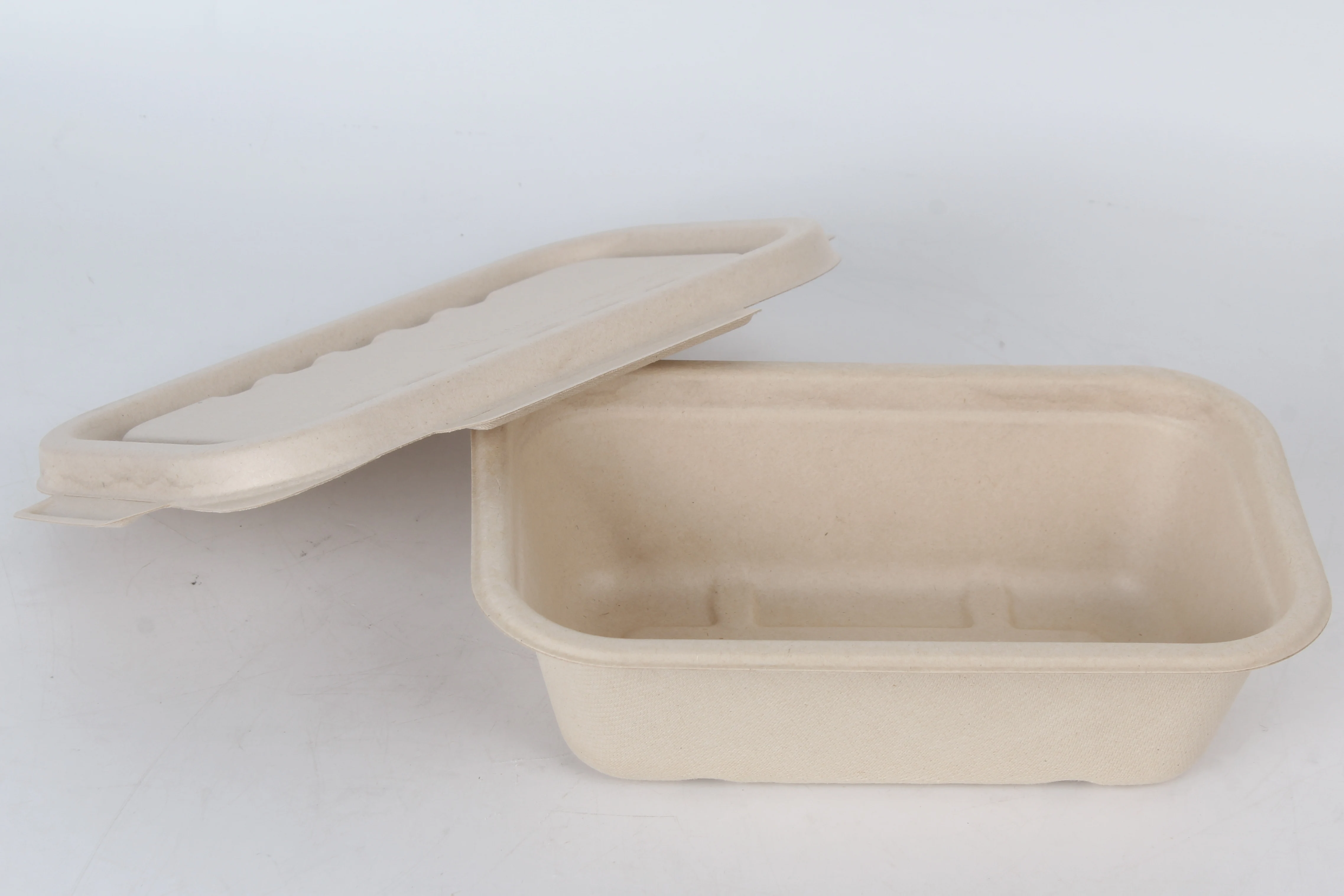Customized BPA Free Sugarcane Bagasse Pulp Biodegradable to go containers food disposable tableware